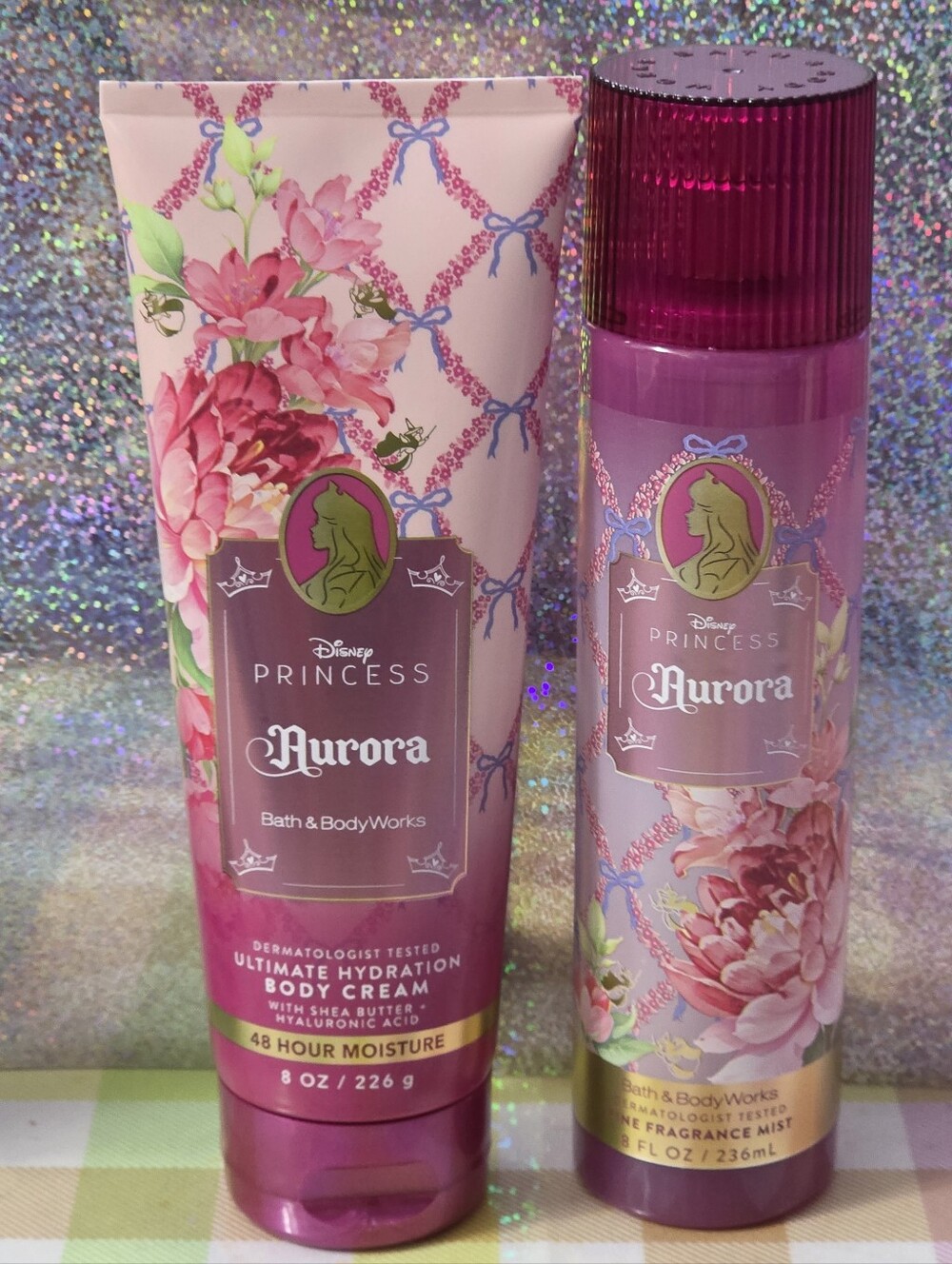 Bath & Body Works Disney Princess Aurora Body Cream & Fragrance Mist Set NEW